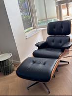 Eames Lounge Chair & Ottoman (Replica), Ophalen, Eenpersoons, Leer, Zo goed als nieuw