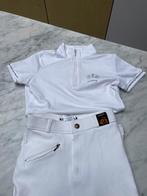 Witte rijbroek maat  140 152 met witte polo maat 140, Kinderen, Dressuur, Zo goed als nieuw, Onderkleding