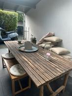 Grote buitentafel, Tuin en Terras, Tuintafels, Ophalen, Gebruikt, Rechthoekig, Hout