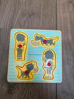 Houten vormenpuzzel Jip en Janneke, Kinderen en Baby's, Speelgoed | Kinderpuzzels, Ophalen, Minder dan 10 stukjes, Gebruikt, 6 maanden tot 2 jaar