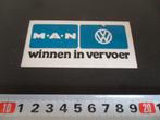 sticker MAN VW winnen in vervoer, Verzamelen, Stickers, Ophalen, Zo goed als nieuw