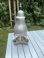 Antieke Tinnen Kraantjeskan met Sierlijke Voet Kraantjeskan, Antiek en Kunst, Antiek | Tin, Ophalen