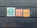 Nederland Willem III, NVPH 1 t/m 3, 1852, Postzegels en Munten, Postzegels | Nederland, Verzenden, T/m 1940, Gestempeld