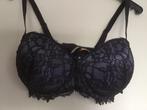 Hunkemoller BH noir 75E met afneembare bandjes +nieuwe slip., Kleding | Dames, Ondergoed en Lingerie, Ophalen of Verzenden, Setje