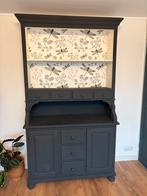 Hoge buffetkast mat zwart, Ophalen, Gebruikt, 100 tot 150 cm, 200 cm of meer