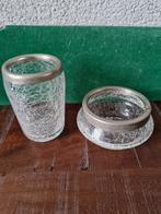 Gebarsten glas setje, Ophalen of Verzenden