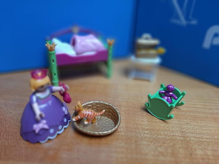 Sprookjes kasteel huis 6852 prinses slaapkamer bed, Kinderen en Baby's, Speelgoed | Playmobil, Zo goed als nieuw, Complete set
