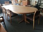 XXL 7 Niels Møller stoelen met uitschuifbare eettafel retro, Ophalen, Hout, Gebruikt, Bruin