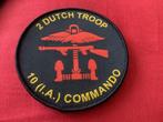 Badge van 2 Dutch Troop 10 (I.A.) Commando, Verzamelen, Ophalen of Verzenden, Landmacht, Nederland, Embleem of Badge