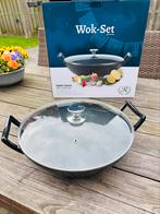 Relance Wok/Wadjan - Ø 37 cm - Gietijzer, Huis en Inrichting, Keuken | Potten en Pannen, Keramische plaat, Zo goed als nieuw, Wok