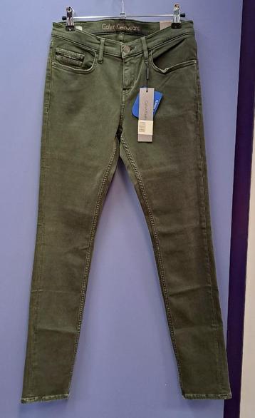 Calvin Klein nieuw kakigroene broek Skinny Mid Rise 29 48090 beschikbaar voor biedingen