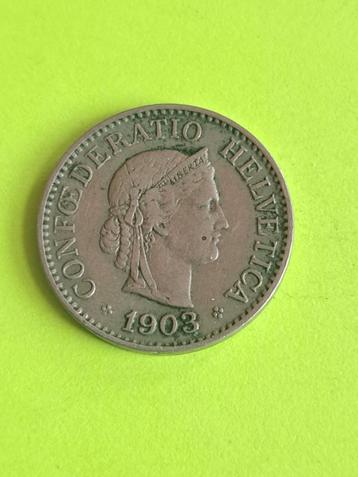 1903 Zwitserland 10 rappen, schaars beschikbaar voor biedingen