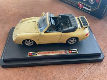 Porsche 911 Carrera Cabriolet 1994 - Burago 1/24 beschikbaar voor biedingen