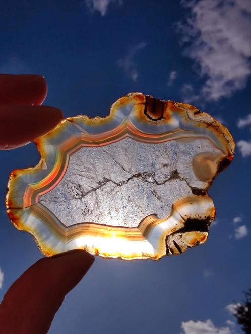 Iris agaat, Verzamelen, Mineralen en Fossielen, Ophalen of Verzenden