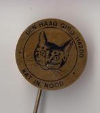 Den Haag Kat in Nood speldje, Verzamelen, Speldjes, Pins en Buttons, Gebruikt, Niet vindbaar, Niet vindbaar, Speldje of Pin