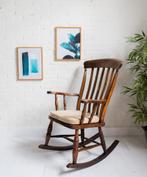 Antieke Schommelstoel Windsor Stijl Rocking Chair, Huis en Inrichting, Stoelen, Ophalen, Bruin, Eén, Hout