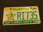 Kentekenplaat licenseplate Florida Sheriffs Youth Ranches US, Verzamelen, Gebruikt, Verzenden