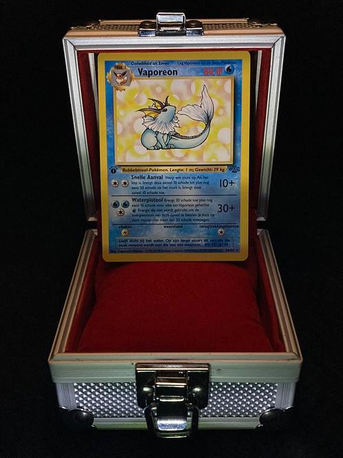 Vaporeon 1st edition - Jungle, Hobby en Vrije tijd, Verzamelkaartspellen | Pokémon, Zo goed als nieuw, Losse kaart, Ophalen of Verzenden