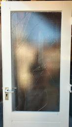 Gratis, Merantie Hardhout linksdraaiende buitendeur., Doe-het-zelf en Verbouw, Ophalen of Verzenden, Gebruikt, Buitendeur, 200 tot 215 cm