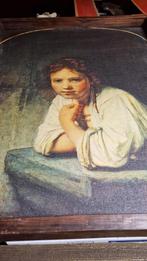 oud schilderij kind op paneel, Ophalen of Verzenden