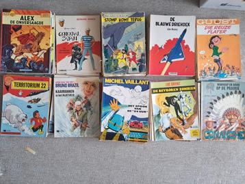 80 stripboeken. 10 reeksen; o.a.Alex, Michel Vaillant.