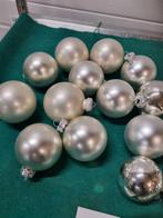 kerstballen zilverkleurig glas 25x [a892],, Ophalen of Verzenden