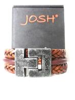 Nieuwe Josh heren armband, Verzenden, Nieuw, Bruin, Leer