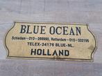 Prachtig Antiek koperen reclamebord Blue Ocean Rotterdam €35, Antiek en Kunst, Antiek | Koper en Brons, Ophalen of Verzenden, Koper