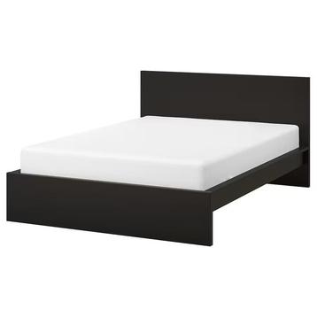 IKEA Malm Hoog Bed Zwart + 2 lades + lattenbodem (+ matras)