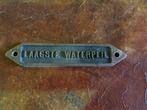 Antiek messing bordje laagste waterstand incl verz, Ophalen of Verzenden, Gebruikt