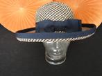 Italiaanse rieten sisal mt 56 hoed met donkerblauw ribsband., 56 of 57 cm (M, 7 of 7⅛ inch), Ophalen of Verzenden, Hoed, Italiaans