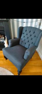 Donkergrijze Oor fauteuil, Huis en Inrichting, Fauteuils, Ophalen, Zo goed als nieuw