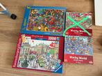3 puzzels wacky world, that’s life en cities of the world, Ophalen of Verzenden, 500 t/m 1500 stukjes, Zo goed als nieuw
