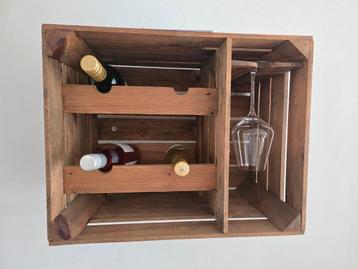 Houten Wijnrek - Krat Design beschikbaar voor biedingen