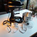 KitchenAid Heavy Duty Keukenmachine - Zwart, Gebruikt, 3 snelheden of meer, Ophalen of Verzenden, 2 tot 3 liter