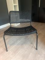 Zwarte rieten stoel, Gebruikt, Zwart, Riet of Rotan, Ophalen of Verzenden