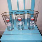 Amstel bierglazen met leuke spreuken 4 stuks, Ophalen, Zo goed als nieuw, Glas of Glazen, Amstel