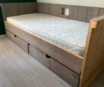 Steigerhout eenpersoonsbed, Ophalen, Gebruikt, 90 cm, Eenpersoons