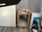 Grote spiegel - halspiegel met houten rand, Huis en Inrichting, Ophalen of Verzenden, Zo goed als nieuw, Rechthoekig, Minder dan 100 cm