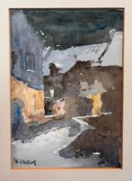 Walter neuhoff - aquarel - 10x 15 cm, Antiek en Kunst, Kunst | Schilderijen | Klassiek, Ophalen of Verzenden