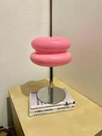 Vintage Retro Space Tafellamp | Roze Macaron Lamp, Minder dan 50 cm, Nieuw, Glas, Ophalen of Verzenden
