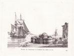 3 gravures door Jean Jérôme Baugean van zeilschepen, Verzenden