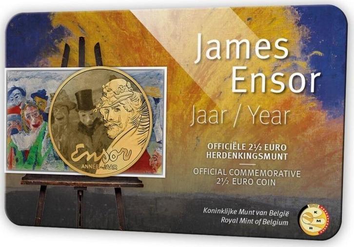 Coincard België 2024 "James Ensor" in NL of FR. versie., Postzegels en Munten, Munten | Europa | Euromunten, 2 euro, België, Verzenden