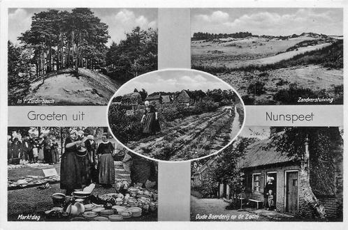 (387-181-009) Nunspeet Groeten uit, Verzamelen, Ansichtkaarten | Nederland, Gelderland, Verzenden