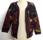 Opvallend stoer wol mix vest met print! M/L, Ophalen of Verzenden, Zo goed als nieuw, Maat 38/40 (M), Bruin