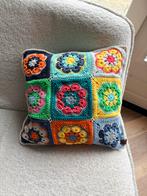 African Flower granny square sierkussen 40x40, Ophalen of Verzenden, Nieuw, Overige kleuren, Vierkant