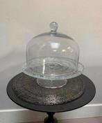 Mooie grote taart plateau met glazen stolp, ., Ophalen of Verzenden, Zo goed als nieuw, .