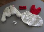 Barbie vintage kleding Going to the ball bontjasje + jurk, Ophalen of Verzenden, Gebruikt, Kleertjes