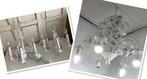 2x Brocante hanglamp - hanglampen - kroonluchter, Gebruikt, 50 tot 75 cm, Ophalen of Verzenden, Nvt