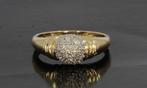 Luxe rozet 14k gouden dames ring 15 diamanten fraai luxe